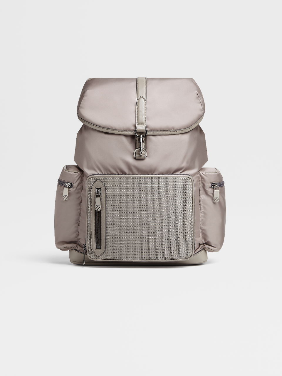Light Grey PELLETESSUTA™ and Nylon Special Backpack